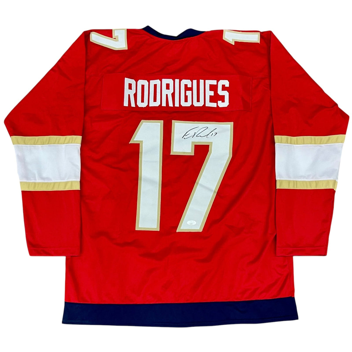 Autographed Evan Rodrigues Florida (Red #17) Custom Hockey Jersey - JSA-Powers Sports Memorabilia