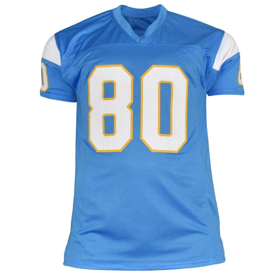Autographed Kellen Winslow Sr San Diego (Powder Blue #80) Custom Jersey w/ HOF 95 - JSA-Powers Sports Memorabilia