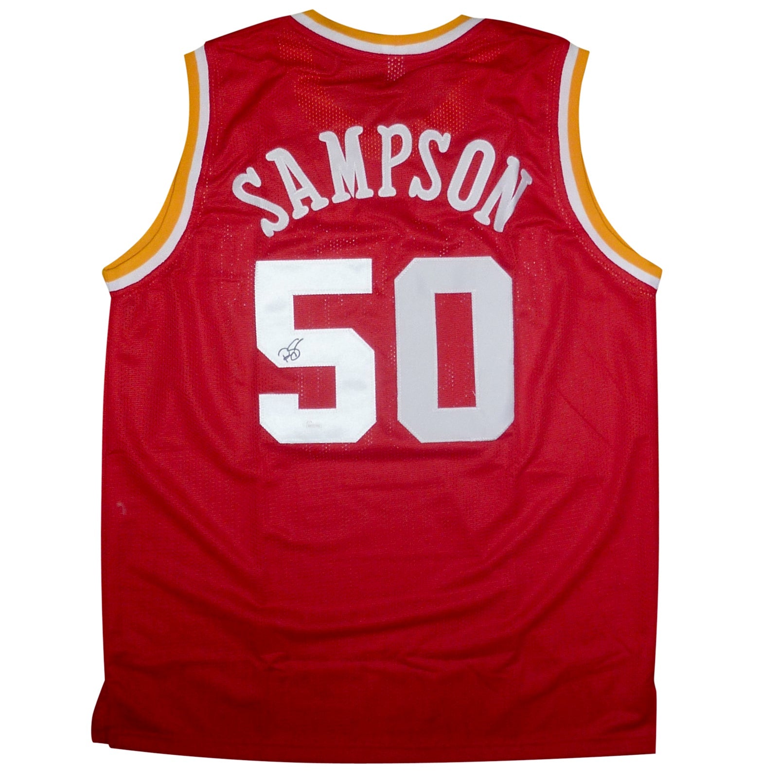 Autographed Ralph Sampson Houston (Red #50) Custom Jersey - JSA-Powers Sports Memorabilia