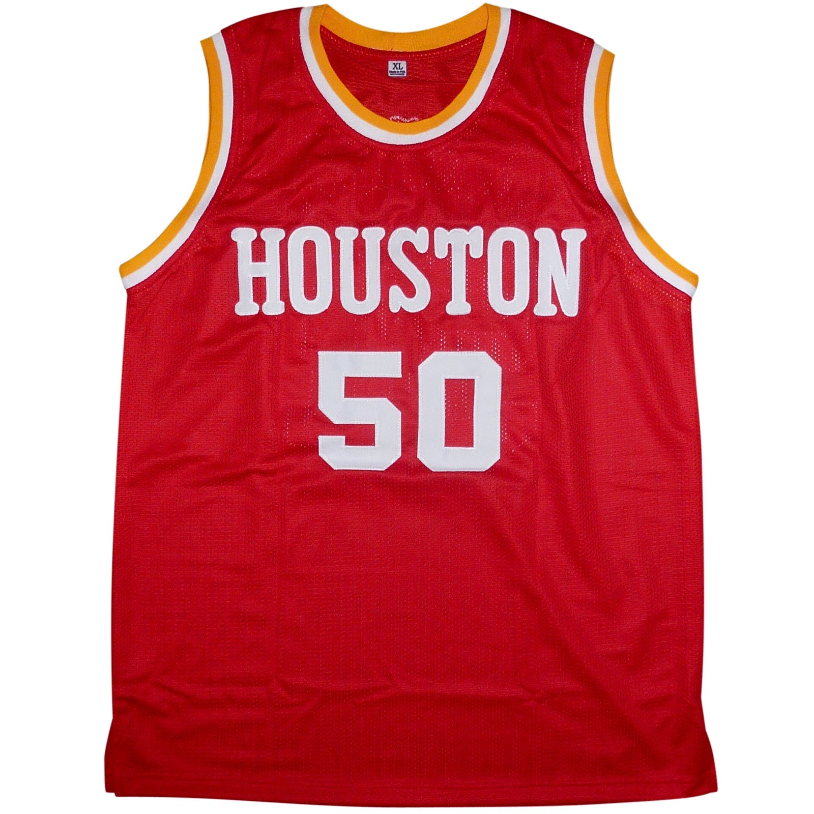 Autographed Ralph Sampson Houston (Red #50) Custom Jersey - JSA-Powers Sports Memorabilia
