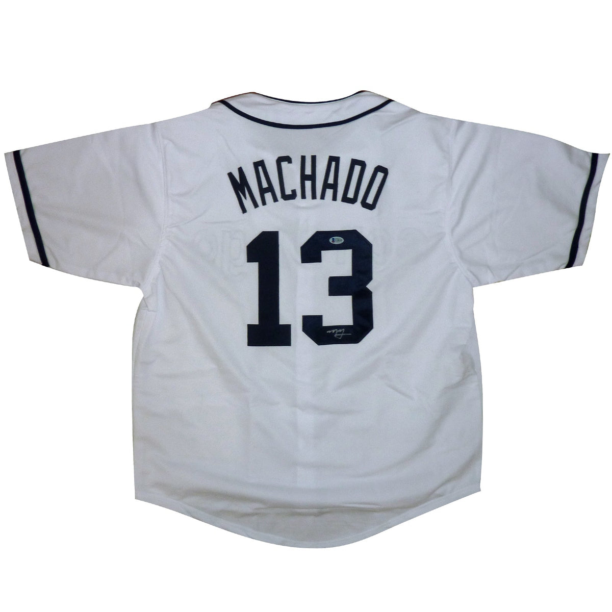 Autographed Manny Machado San Diego (White #13) Custom Jersey - PSA/DNA-Powers Sports Memorabilia