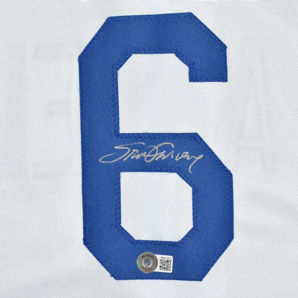 Autographed Steve Garvey Los Angeles (White #6) Custom Jersey - Beckett-Powers Sports Memorabilia