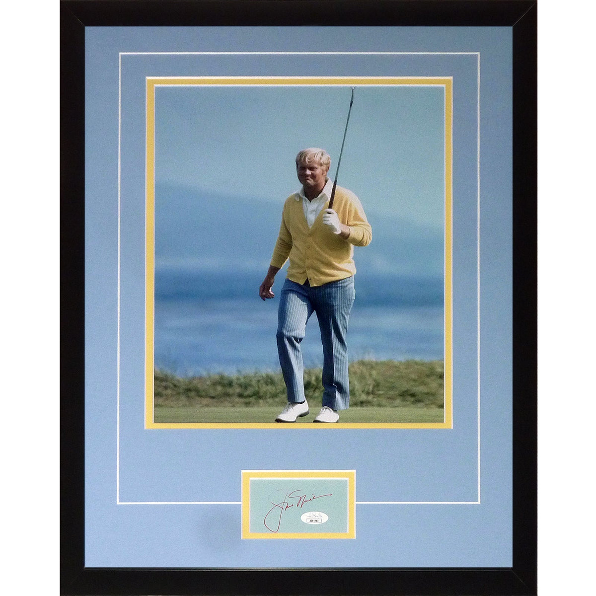 Autographed Jack Nicklaus US Open (Pebble Beach) Deluxe Framed 11x14 Piece - JSA-Powers Sports Memorabilia