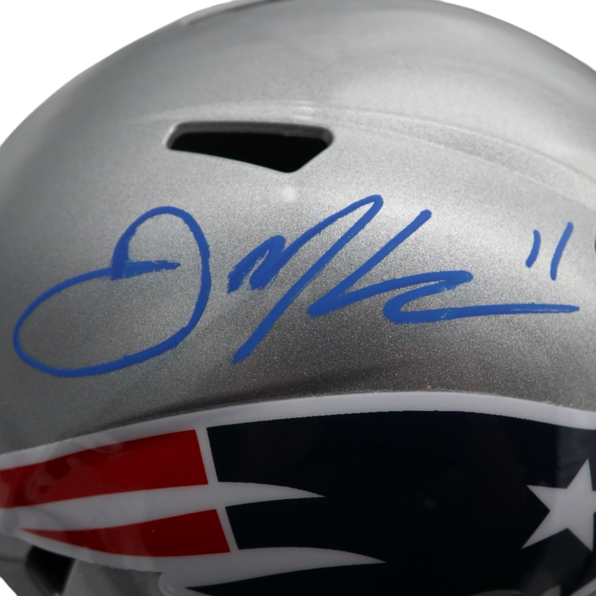 Autographed Julian Edelman New England Patriots Full-Size Helmet - JSA-Powers Sports Memorabilia