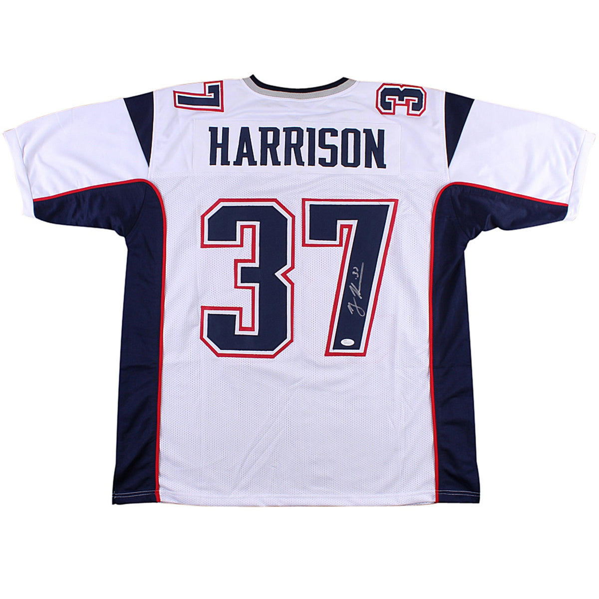 Autographed Rodney Harrison New England Patriots (White #37) Custom Jersey - JSA-Powers Sports Memorabilia