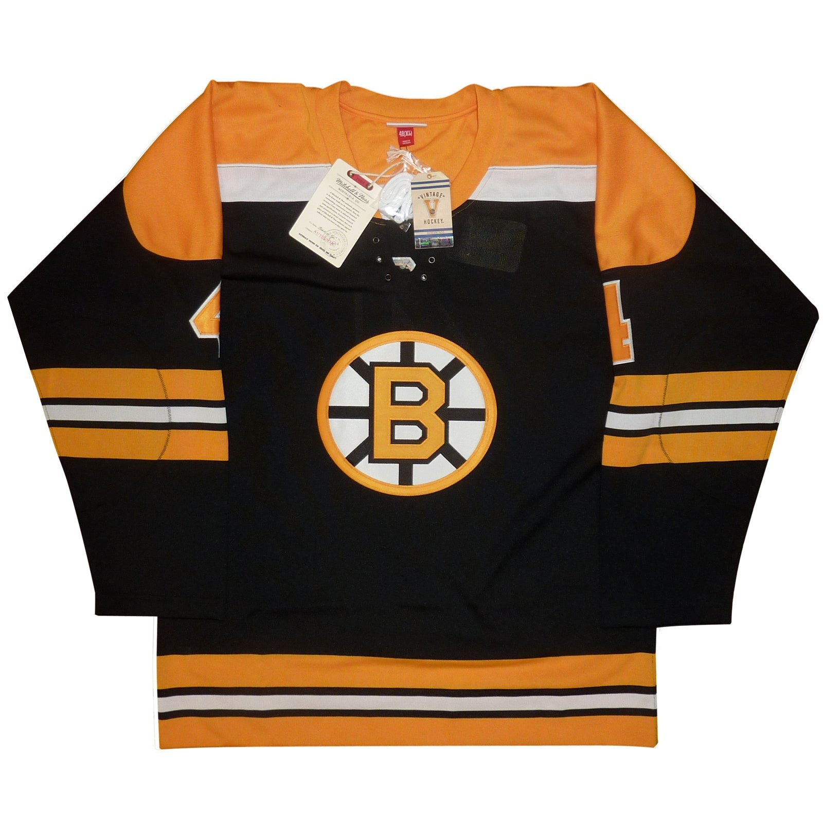 Autographed Bobby Orr Boston Bruins (Black #4) Authentic CCM Jersey-Powers Sports Memorabilia