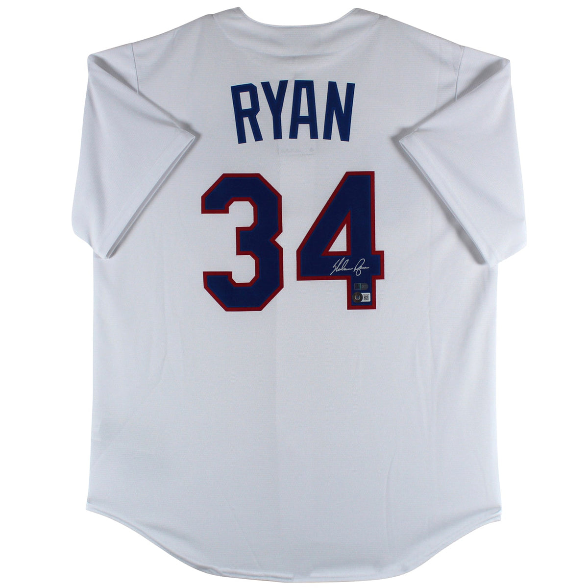 Autographed Nolan Ryan Texas Rangers (White #34) Jersey - Beckett-Powers Sports Memorabilia