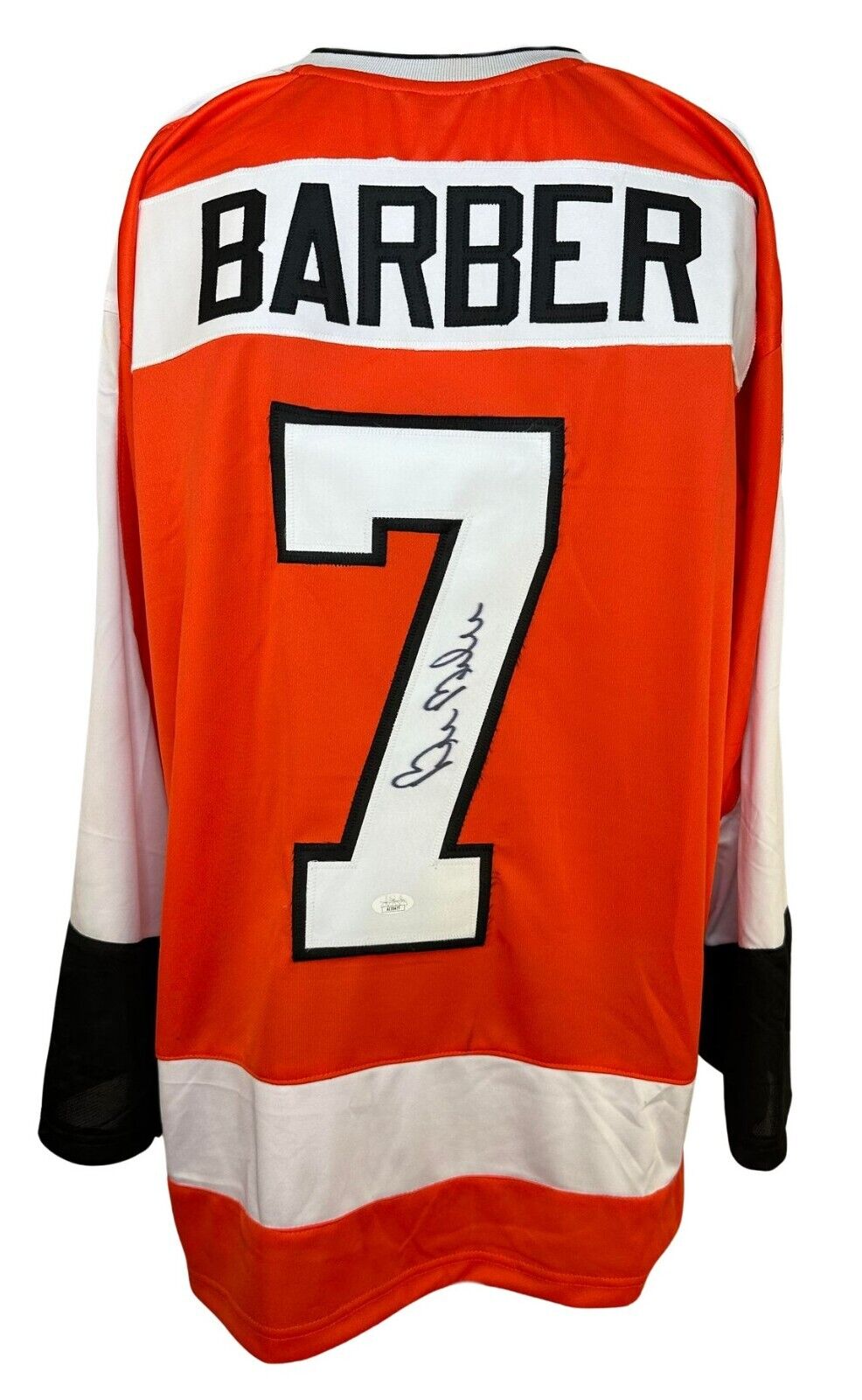 Autographed Bill Barber Philadelphia (Orange #7) Custom Jersey - JSA-Powers Sports Memorabilia