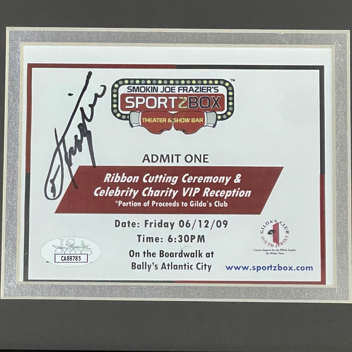 Autographed Joe Frazier Boxing Framed 8x10 Photo "Signature Series" Frame - JSA-Powers Sports Memorabilia