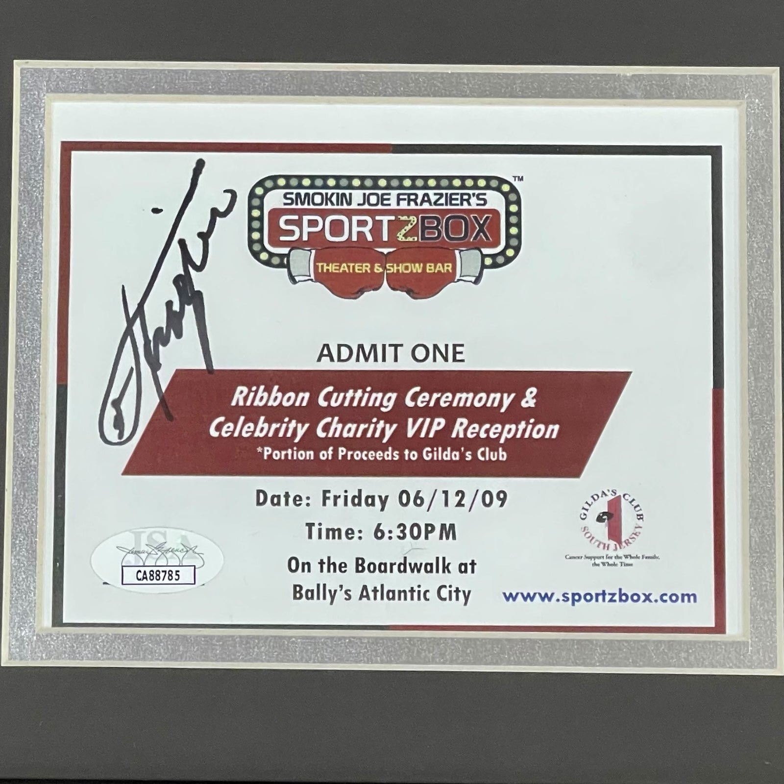 Autographed Joe Frazier Boxing Framed 8x10 Photo "Signature Series" Frame - JSA-Powers Sports Memorabilia