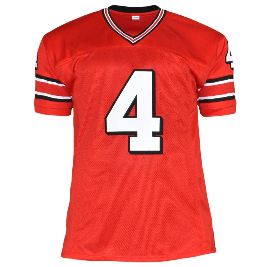 Autographed Champ Bailey Georgia (Red #4) Custom Jersey - JSA-Powers Sports Memorabilia
