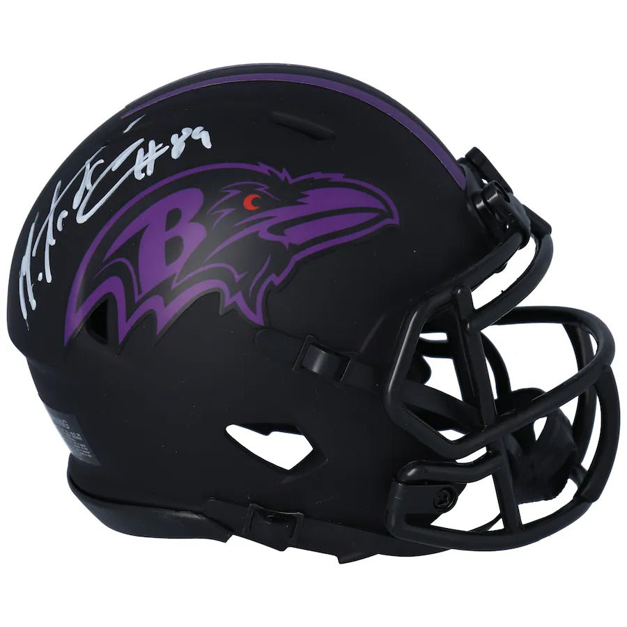Autographed Mark Andrews Baltimore Ravens "Eclipse" Mini Helmet-Powers Sports Memorabilia