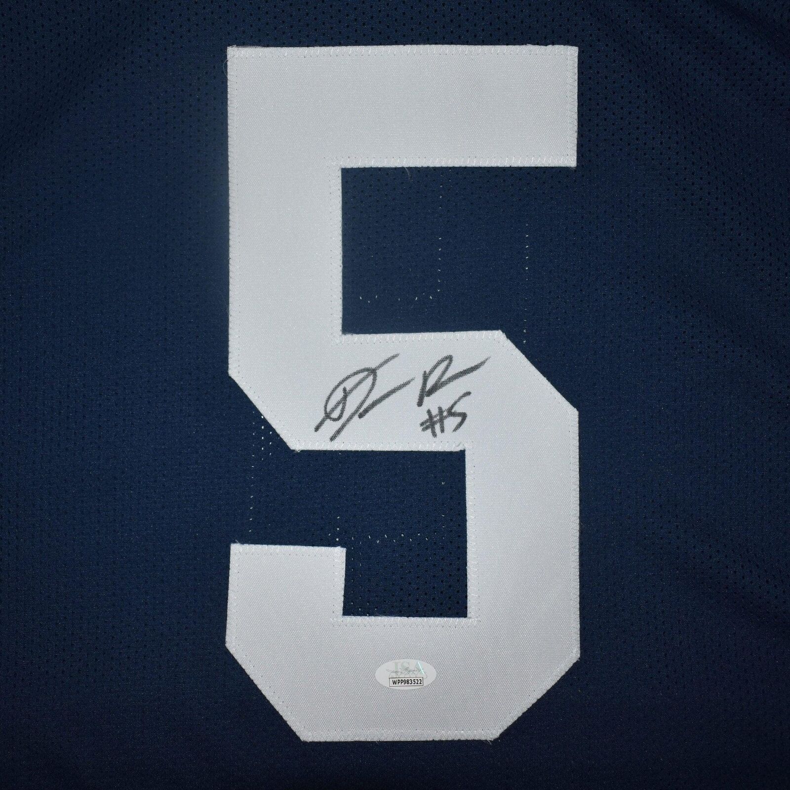 Autographed Derrick Brown Auburn (Navy Blue #5) Custom Jersey - JSA-Powers Sports Memorabilia