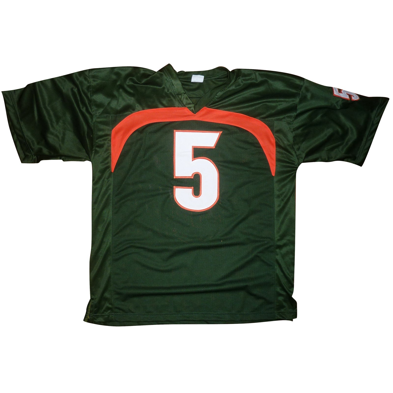 Autographed Andre Johnson Miami Hurricanes (Green #5) Custom Jersey - JSA-Powers Sports Memorabilia