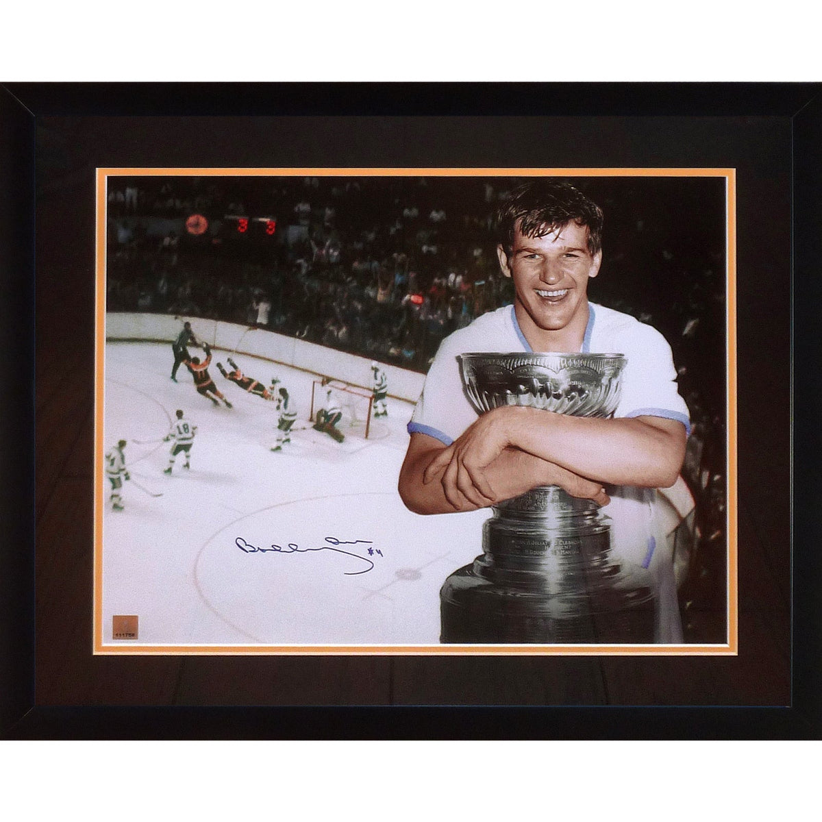 Autographed Bobby Orr Boston Bruins (Collage) Deluxe Framed 16x20 Photo - GNR Holo-Powers Sports Memorabilia
