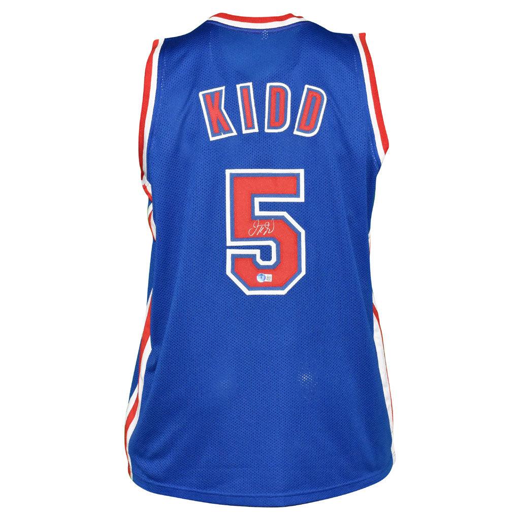 Autographed Jason Kidd New Jersey (Blue #5) Custom Jersey - Beckett-Powers Sports Memorabilia