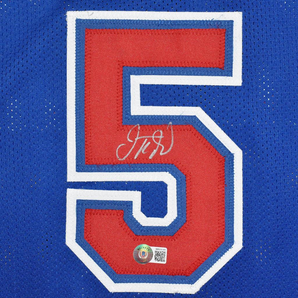 Autographed Jason Kidd New Jersey (Blue #5) Custom Jersey - Beckett-Powers Sports Memorabilia