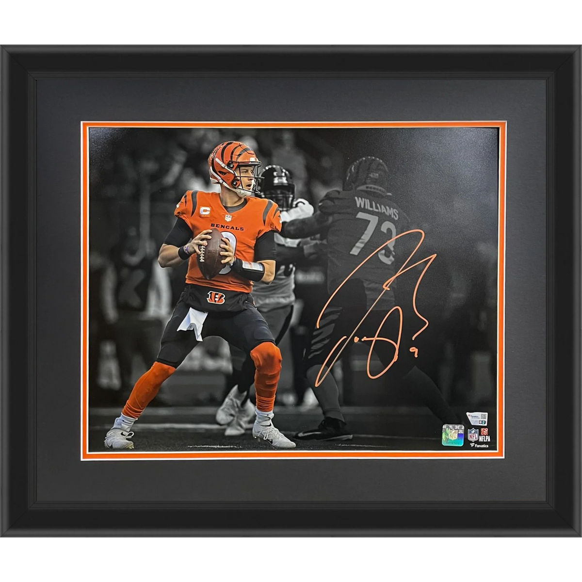 Autographed Joe Burrow Cincinnati Bengals Deluxe Framed 16x20 Photo - Fanatics-Powers Sports Memorabilia
