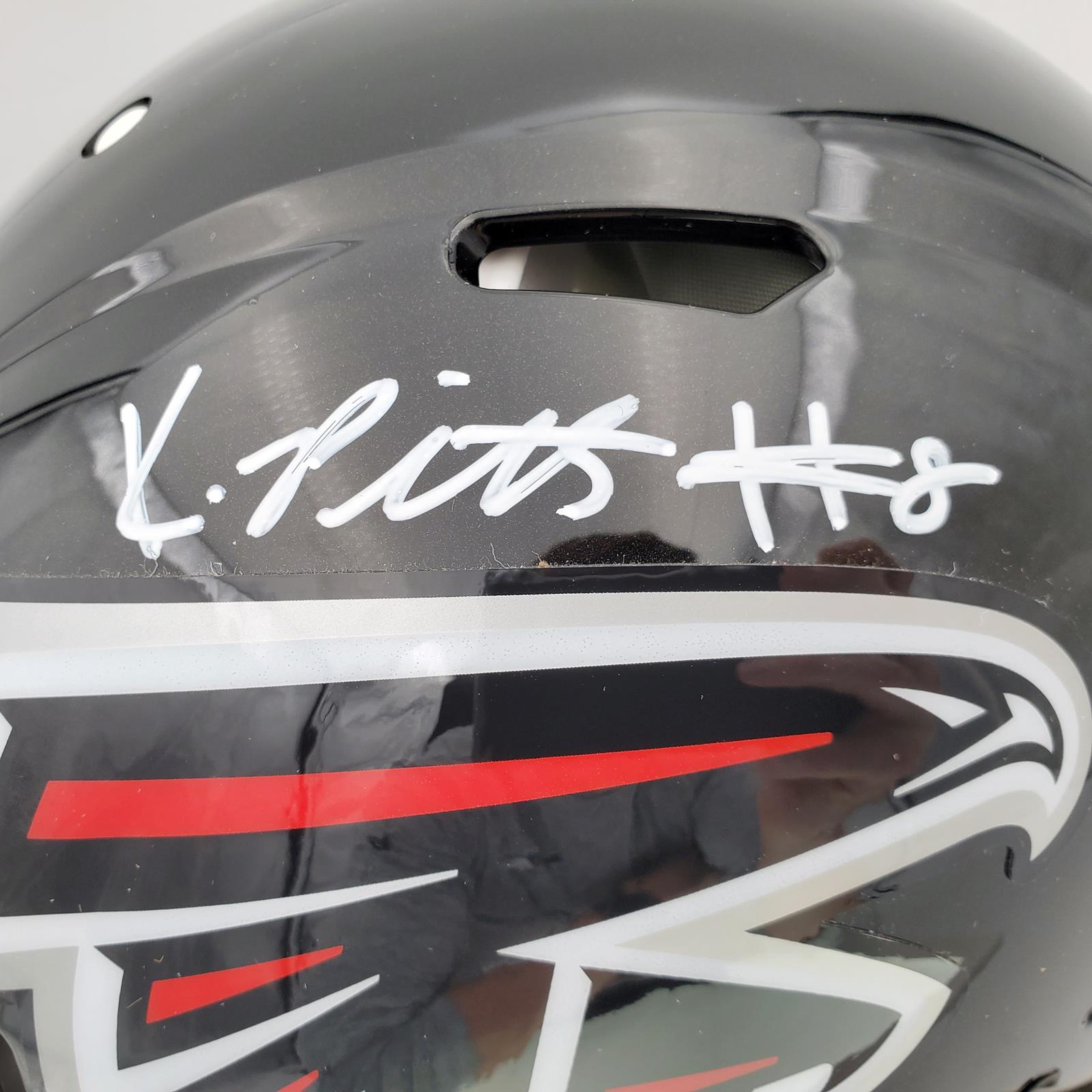 Autographed Kyle Pitts Atlanta Falcons (Speed) Deluxe Full-Size Replica Helmet - JSA-Powers Sports Memorabilia