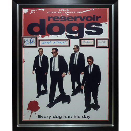 Reservoir Dogs Full-Size Movie Poster Deluxe Framed with 4 Cast Autographs - JSA | Collectible Memorabilia-Powers Sports Memorabilia