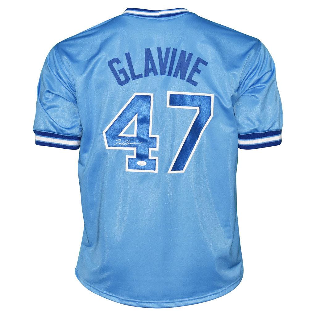 Autographed Tom Glavine Atlanta (Light Blue #47) Custom Jersey - JSA-Powers Sports Memorabilia