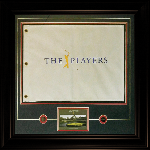 The Players Championship (TPC Sawgrass) Deluxe Framed Golf Pin Flag with Scorecard | Collectible Memorabilia