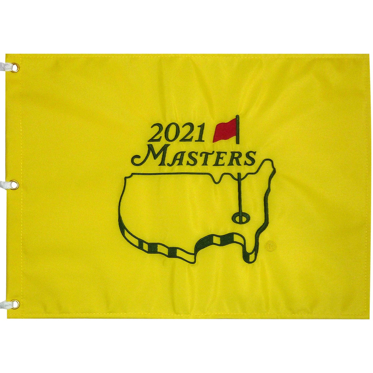 Unsigned 2021 Masters Embroidered Golf Pin Flag - Hideki Matsuyama Champion-Powers Sports Memorabilia