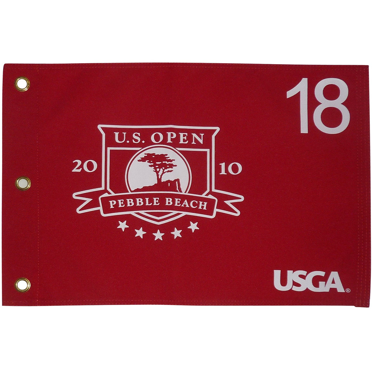 2010 U.S. Open (Pebble Beach Red) Golf Pin Flag - Graeme McDowell Champion | Collectible Memorabilia-Powers Sports Memorabilia