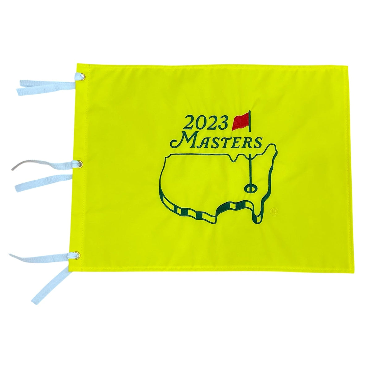 Unsigned 2023 Masters Embroidered Golf Pin Flag - Jon Rahm Champion-Powers Sports Memorabilia