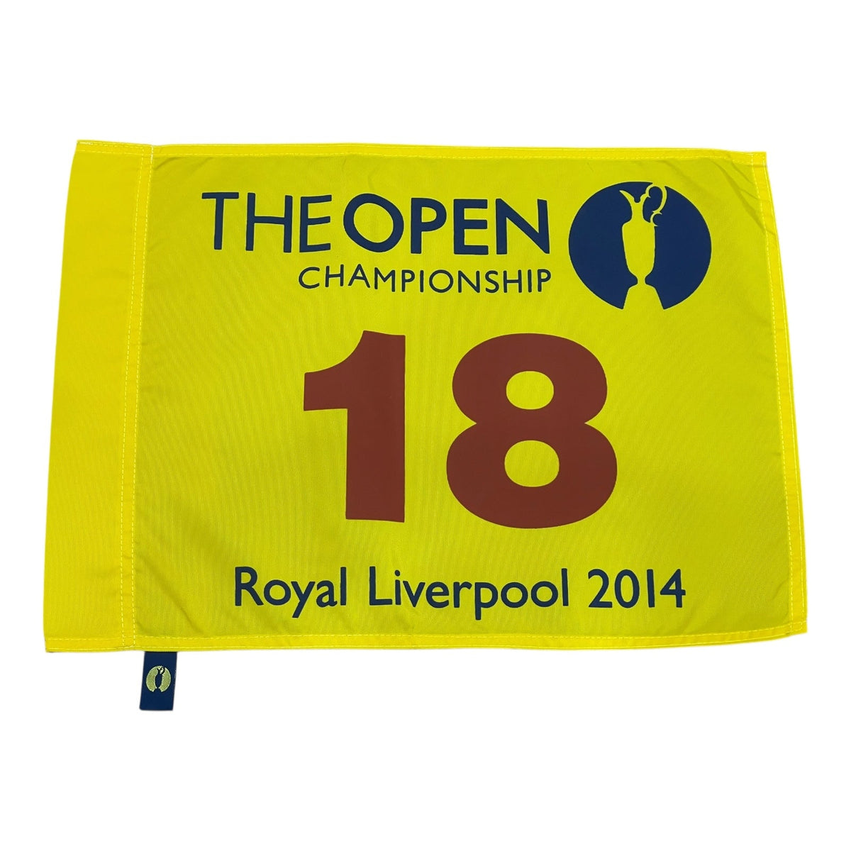 Unsigned 2014 British Open Royal Liverpool Golf Pin Flag - Rory McIlroy Champion-Powers Sports Memorabilia