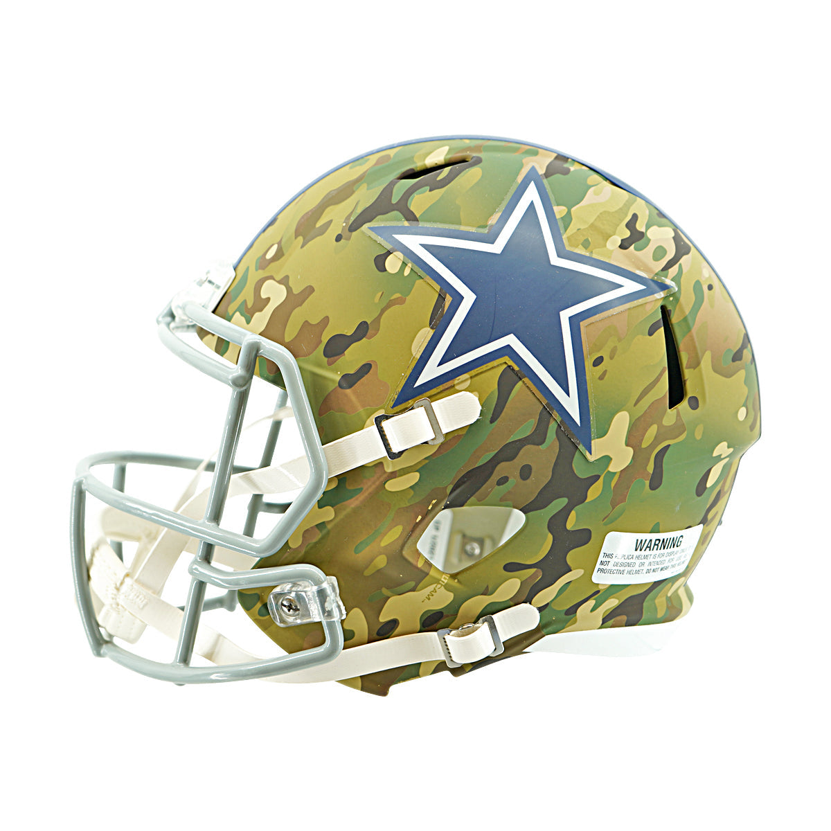 Drew Pearson Dallas Cowboys Signed F/S Camo Speed Replica Helmet Beckett Holo-Powers Sports Memorabilia