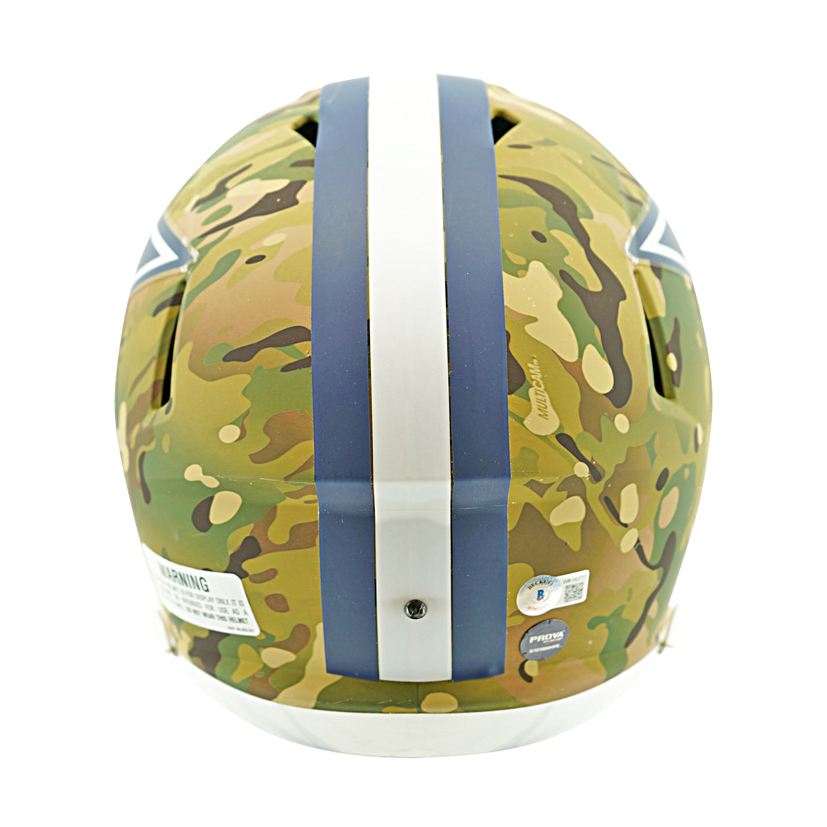 Drew Pearson Dallas Cowboys Signed F/S Camo Speed Replica Helmet Beckett Holo-Powers Sports Memorabilia