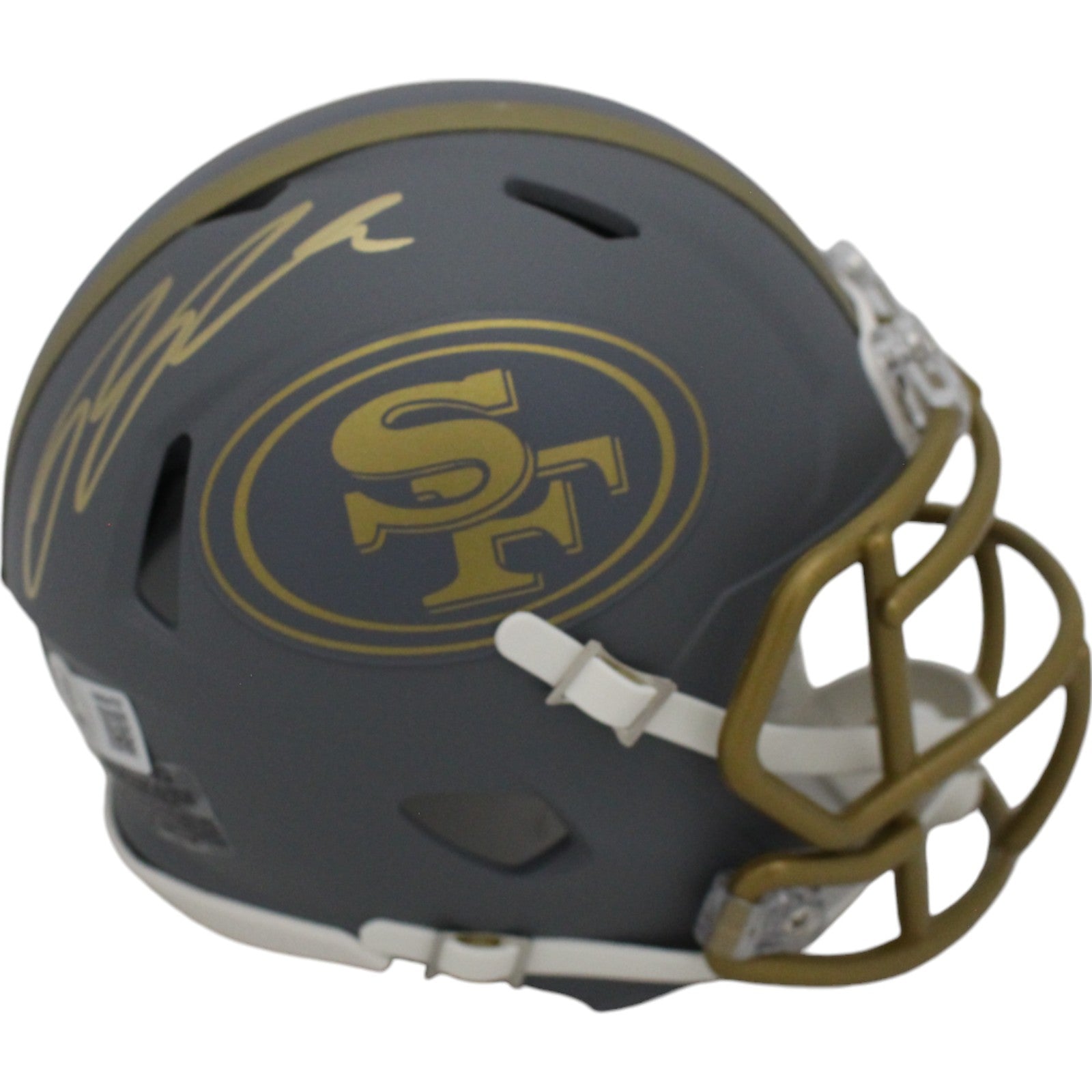 Ricky Pearsall San Francisco 49ers Slate Signed Mini Helmet-Powers Sports Memorabilia