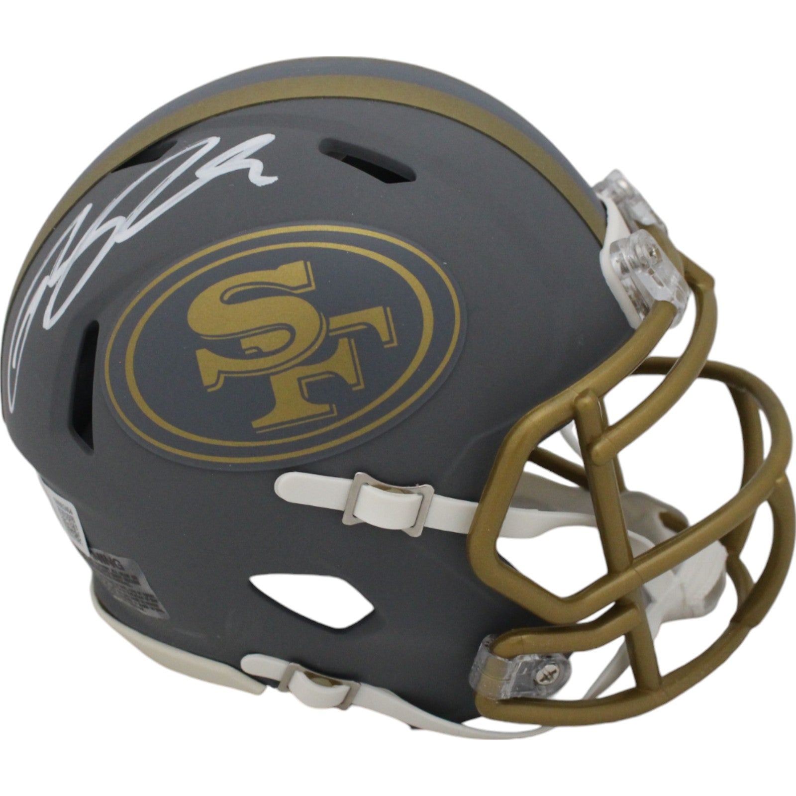 Ricky Pearsall San Francisco 49ers Slate Signed Mini Helmet SKU 48048-Powers Sports Memorabilia