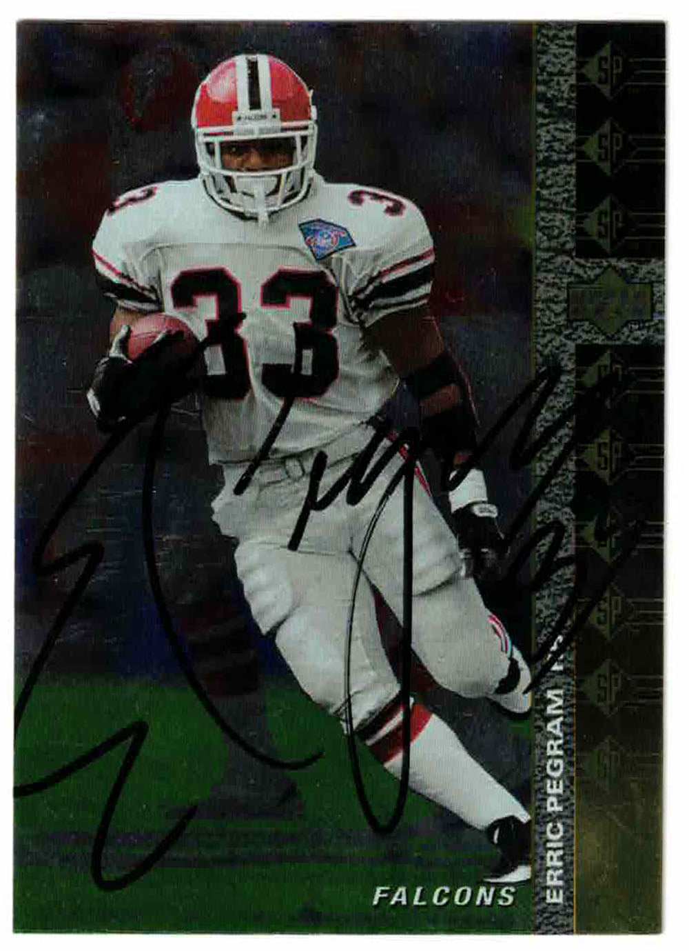 Erric Pegram Atlanta Falcons Signed Card - 1994 Upper Deck SP #184-Powers Sports Memorabilia