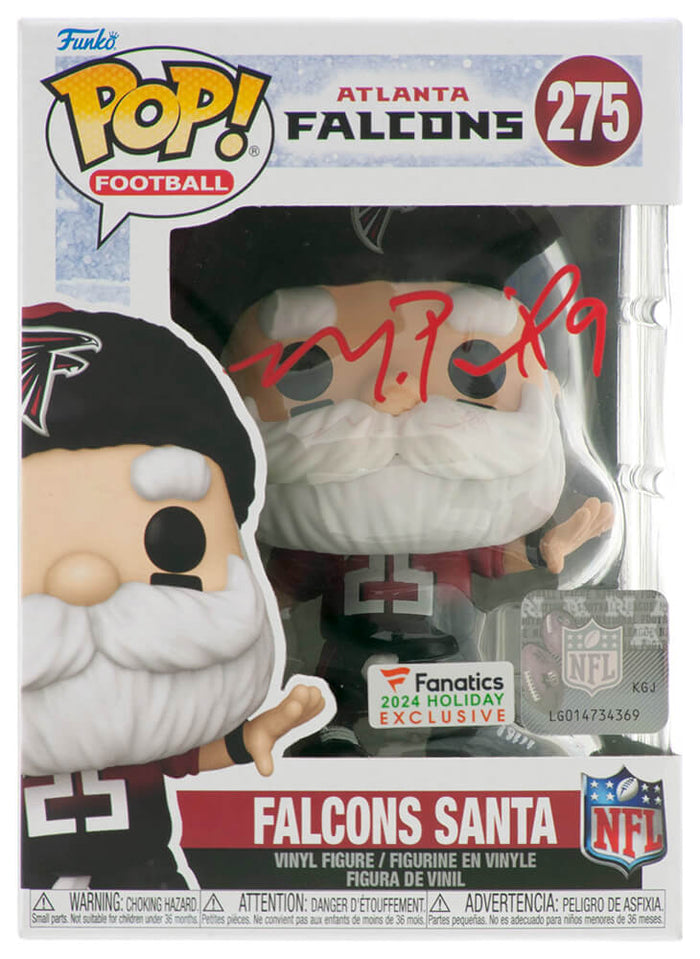 Michael Penix Jr. Autographed Atlanta Falcons 2024 SANTA Funko Pop Doll #275-Powers Sports Memorabilia
