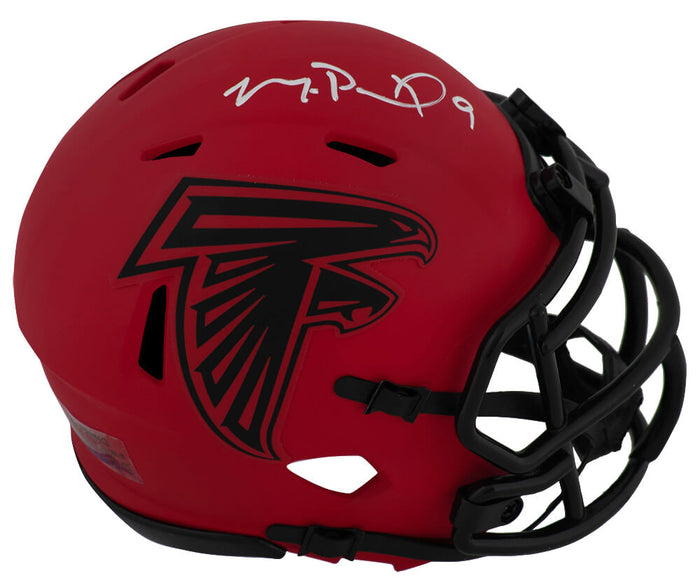 Michael Penix Jr. Autographed Atlanta Falcons RAVE Riddell Speed Mini Helmet-Powers Sports Memorabilia