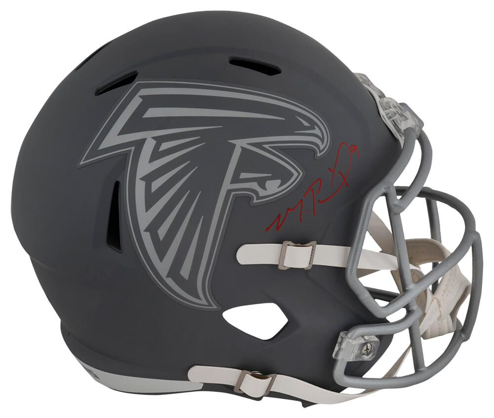 Michael Penix Jr. Atlanta Falcons Autographed SLATE Full Size Riddell Replica Helmet-Powers Sports Memorabilia