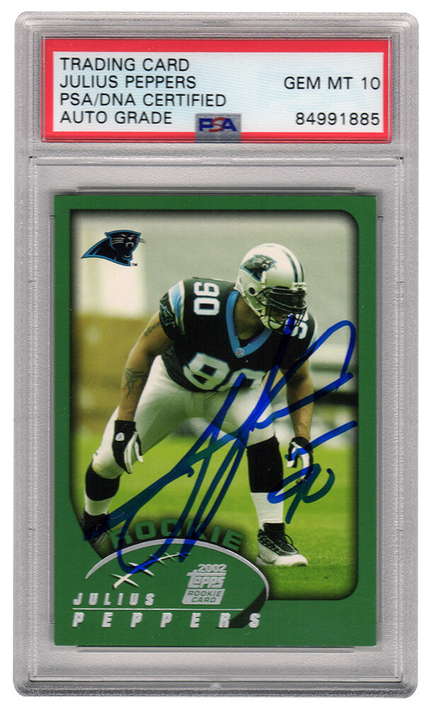 Julius Peppers Carolina Panthers Autographed 2002 Topps Football Rookie 359-Powers Sports Memorabilia