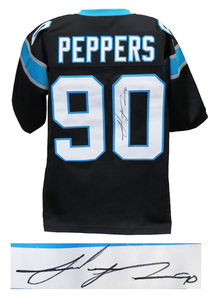 Julius Peppers Autographed Black Custom Football Jersey-Powers Sports Memorabilia
