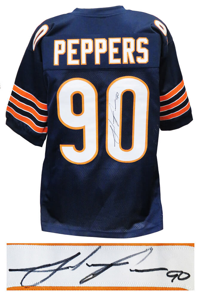 Julius Peppers Autographed Navy Custom Football Jersey-Powers Sports Memorabilia