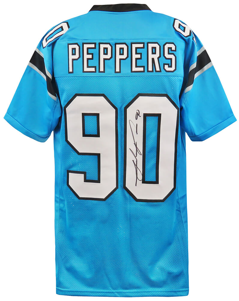 Julius Peppers Autographed Teal Custom Football Jersey-Powers Sports Memorabilia