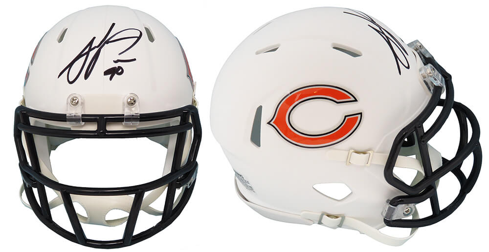 Julius Peppers Chicago Bears Autographed Flat Matte Riddell Mini Helmet-Powers Sports Memorabilia