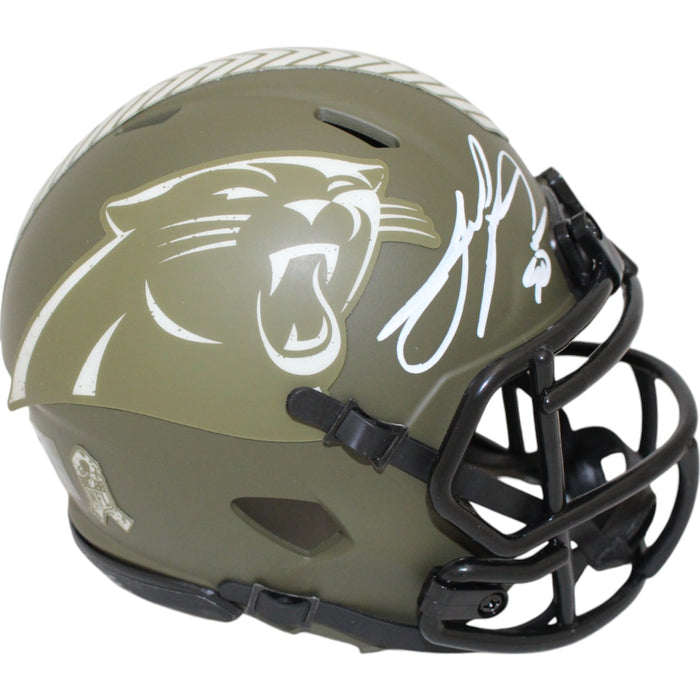 Julius Peppers Signed Carolina Panthers 22 STS Mini Helmet – Beckett Authenticated-Powers Sports Memorabilia