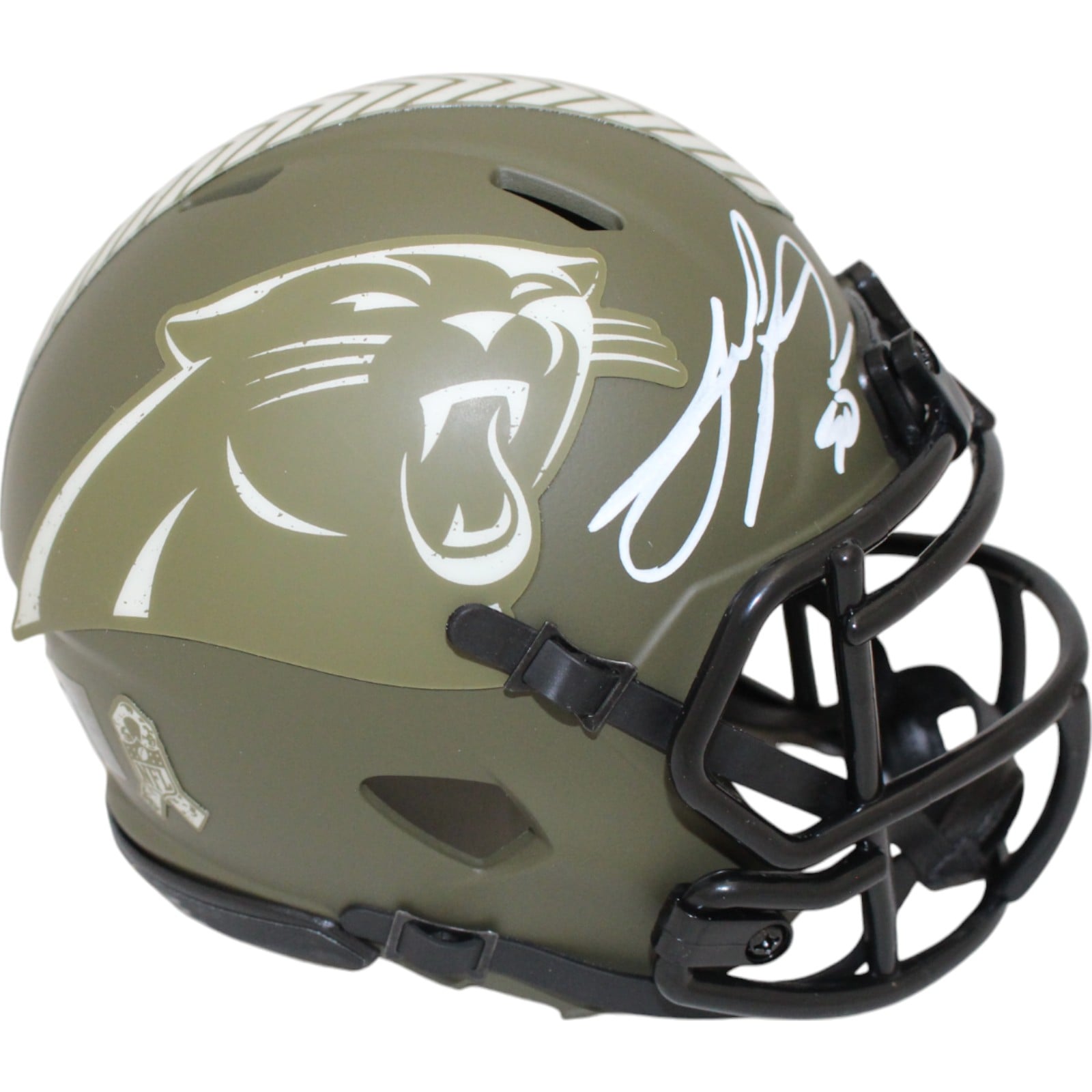 Julius Peppers Signed Carolina Panthers 22 STS Mini Helmet – Beckett Authenticated-Powers Sports Memorabilia