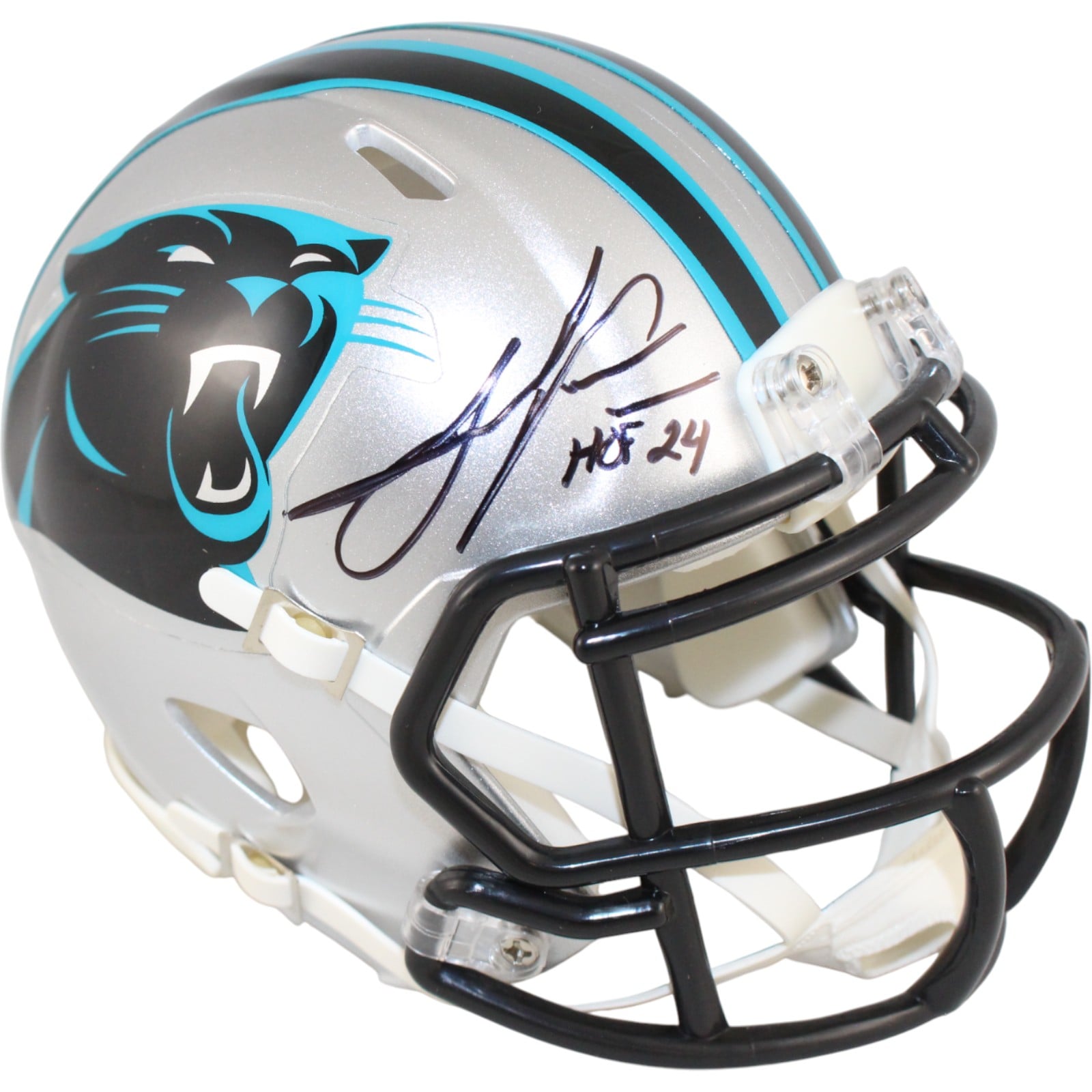 Julius Peppers Signed Carolina Panthers Mini Helmet HOF Beckett WIT-Powers Sports Memorabilia
