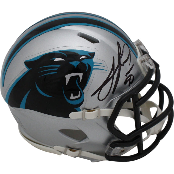 Julius Peppers Signed Carolina Panthers Speed Mini Helmet – Beckett Authenticated-Powers Sports Memorabilia