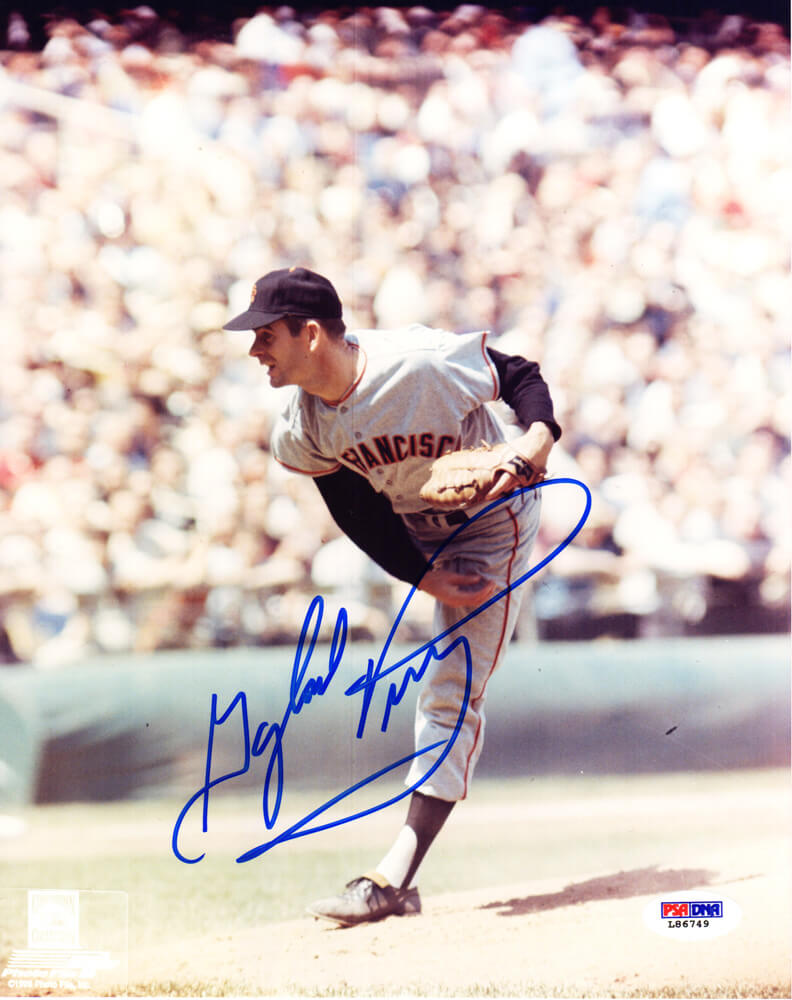 Gaylord Perry San Francisco Giants Autographed Pitching 8x10 Photo PSA/DNA-Powers Sports Memorabilia