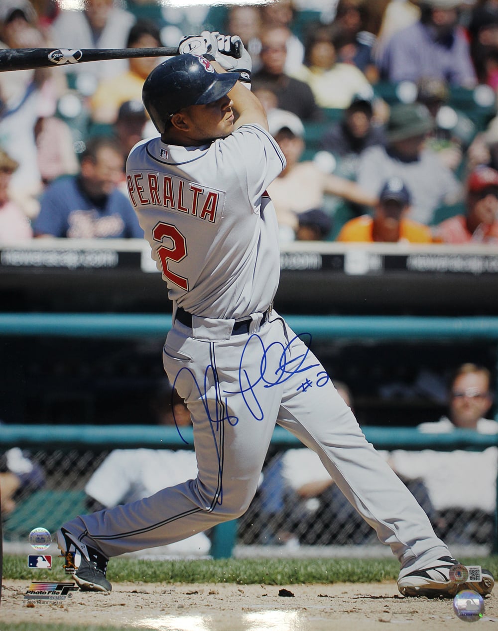 Jhonny Peralta Cleveland Indians Signed 16x20 Photo - Beckett Beckett-Powers Sports Memorabilia