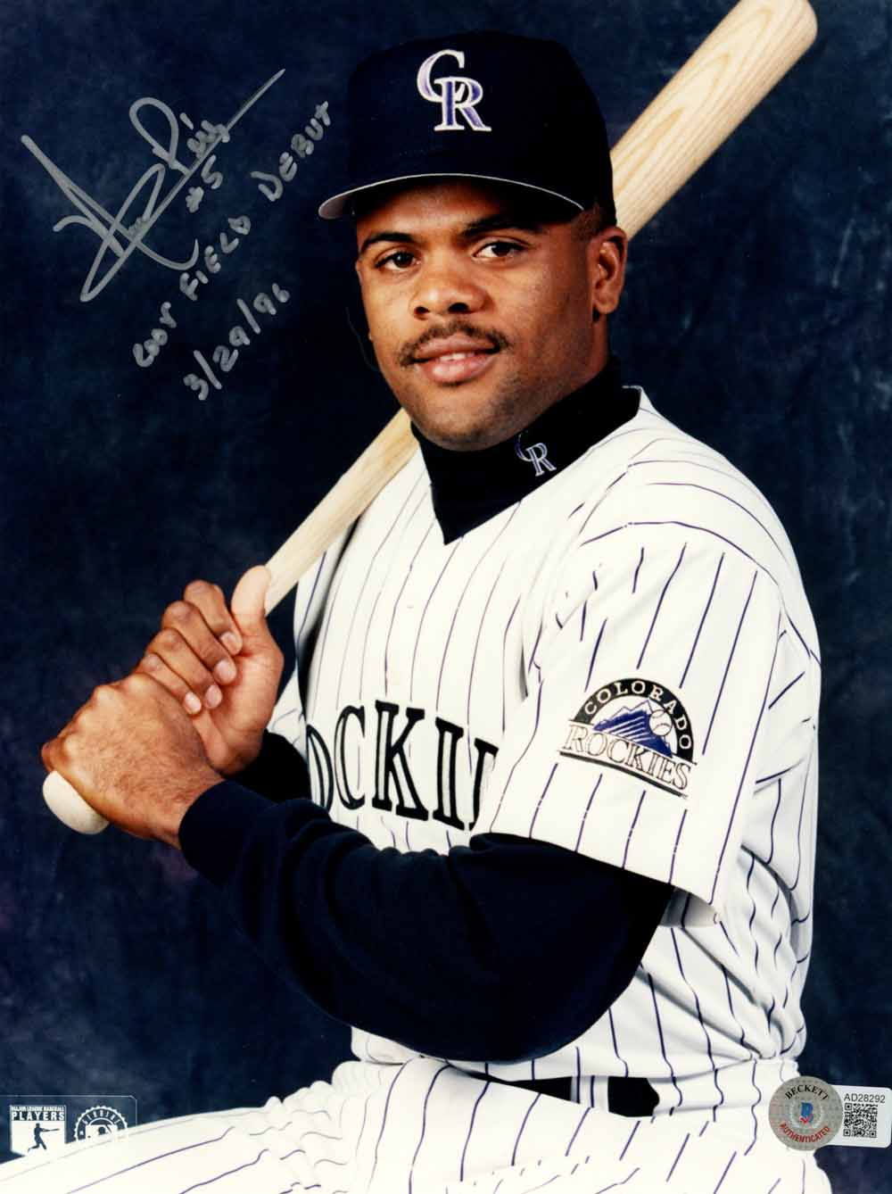 Neifi Perez Colorado Rockies Signed 8x10 Photo - Debut Beckett Beckett-Powers Sports Memorabilia